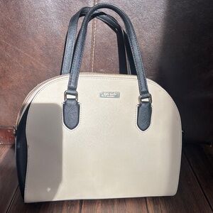 Kate Spade Cream and Black Satchel